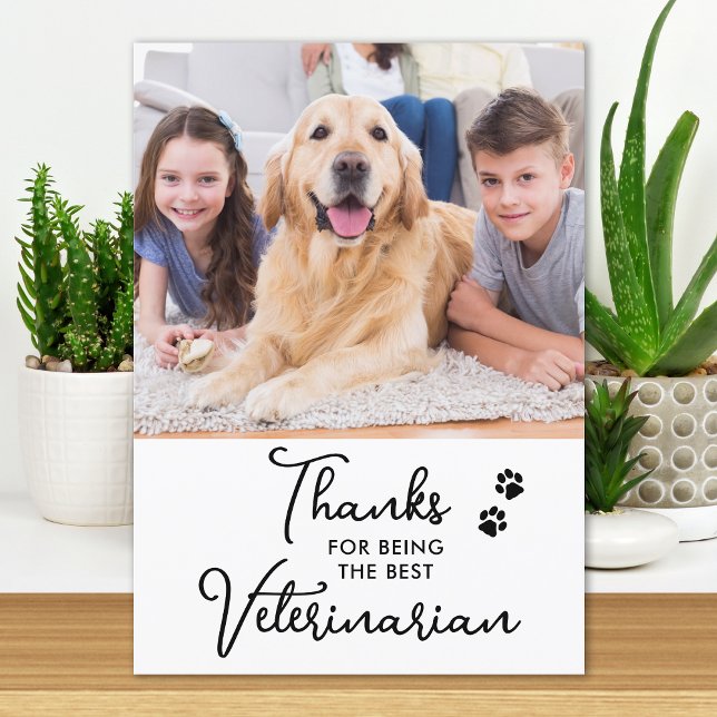 Tarjeta De Agradecimiento Mascota de perro del mejor Personalizado veterinar (Subido por el creador)