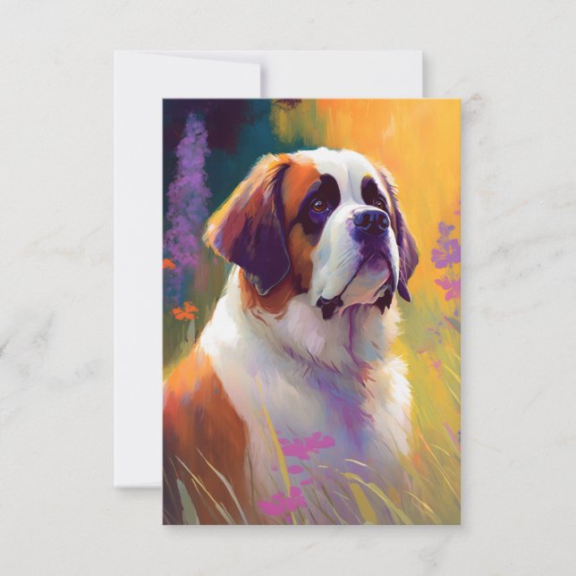 Tarjeta De Agradecimiento Mascota de pintura de retratos de animales de perr (Anverso)