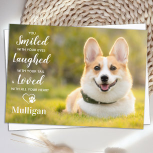 Tarjeta De Agradecimiento Mascota pierde monumento a la imagen de perro pers