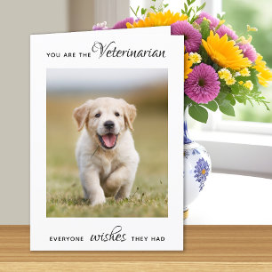 Tarjeta De Agradecimiento Mascota Veterinario Personalizado Veterinario Foto