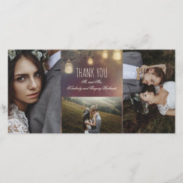 Tarjeta De Agradecimiento Mason Jar alumbra a un Boda ruso