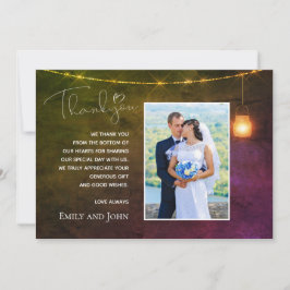 Tarjeta De Agradecimiento Mason Jar Colores Cálidos de Otoño foto Agradecimi