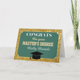 Tarjeta De Agradecimiento Master's Degree Congrats! Personalized Card