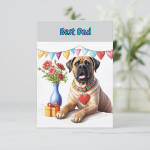 Tarjeta De Agradecimiento Mastín en una celebración