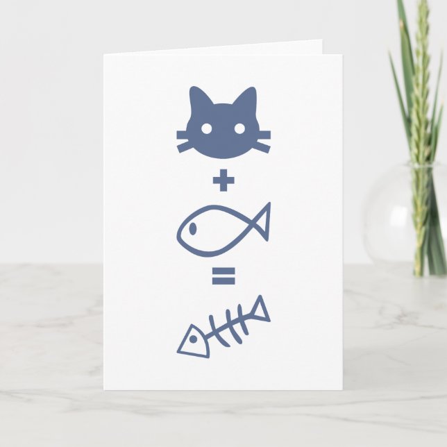 Tarjeta De Agradecimiento Matemática del gato (Anverso)