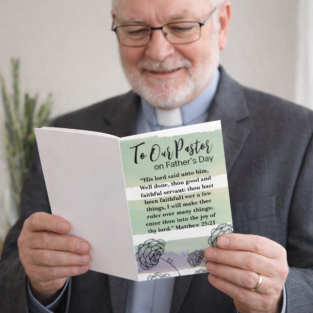 Tarjeta De Agradecimiento Mateo 25:21 Apreciación del pastor Día del Padre (Subido por el creador)