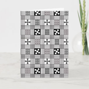 Tarjeta De Agradecimiento Materia textil de Africa Occidental de Adinkra