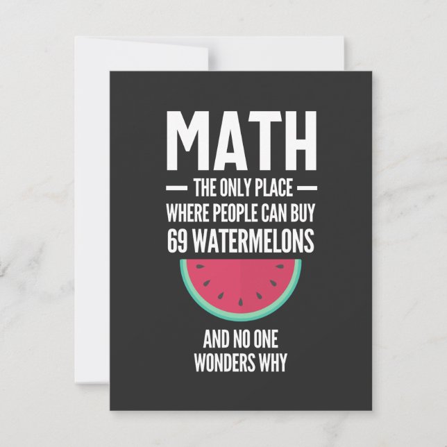 Tarjeta De Agradecimiento Math. Funny Math Sarcasm Quote Gift (Anverso)