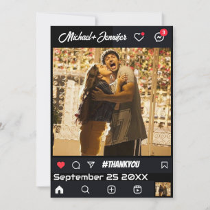 Tarjeta De Agradecimiento Matrimonio personalizado inspirado en los medios s