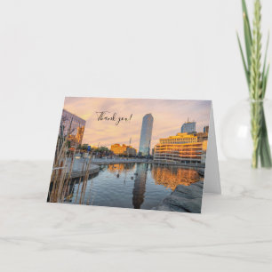 Tarjeta de agradecimiento matutino de la laguna de