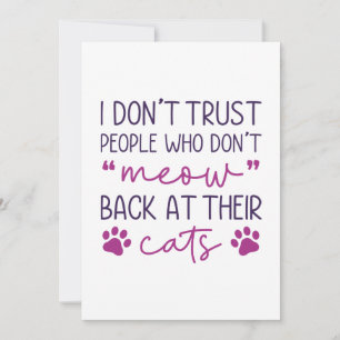 Tarjeta De Agradecimiento Maullarles a sus Gatos