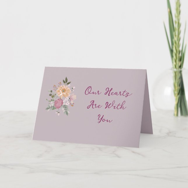TARJETA DE AGRADECIMIENTO MAUVE SYMPATHY CARD (Anverso)