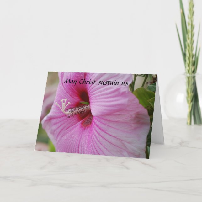 Tarjeta De Agradecimiento Mayo Cristo nos sostiene (Anverso)