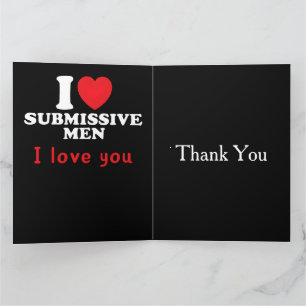 Tarjeta De Agradecimiento Me Encanta El Tee De La Declaración Negrita Sumisa