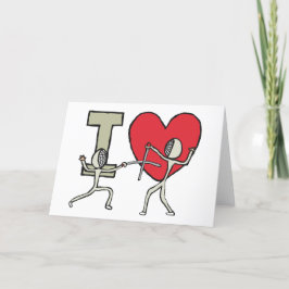 Tarjeta De Agradecimiento Me Encanta La Esgrima