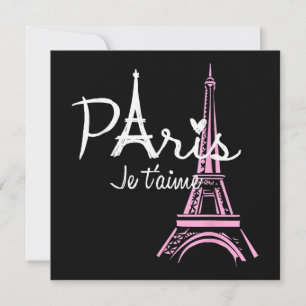 Tarjeta De Agradecimiento Me encanta la Torre Eiffel de París