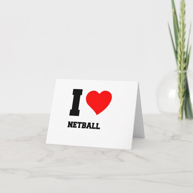 TARJETA DE AGRADECIMIENTO ME ENCANTA NETBALL (Anverso)