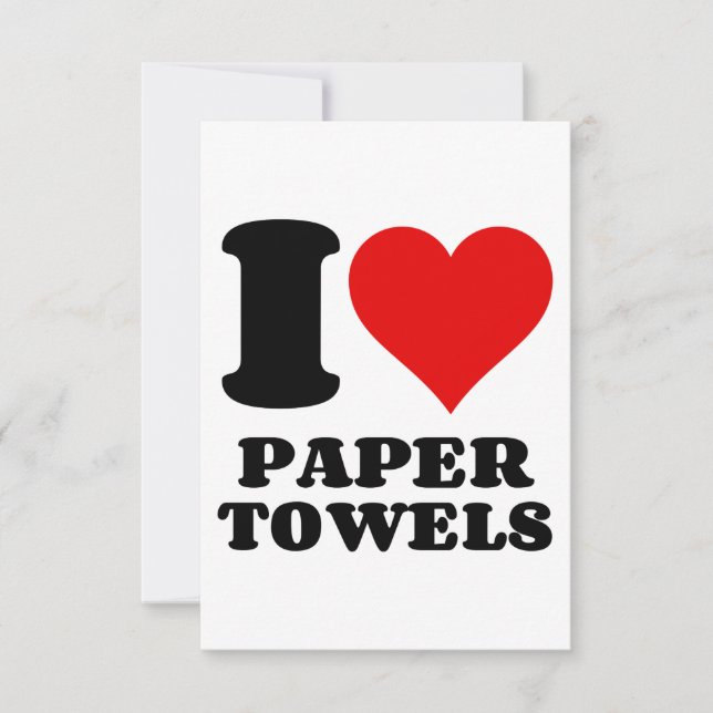 TARJETA DE AGRADECIMIENTO ME ENCANTAN LAS TOALLAS DE PAPEL (Anverso)