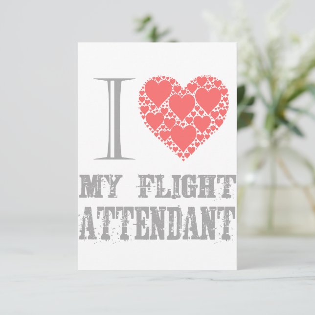 Tarjeta De Agradecimiento Me encantan los asistentes de vuelo (Anverso de pie)