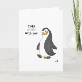 Tarjeta De Agradecimiento Me Gusta Chillin Con Tu Penguin Card