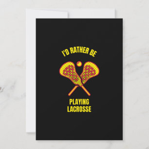Tarjeta De Agradecimiento Me gustaría estar jugando lacrosse deportes divert