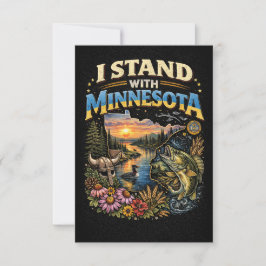 Tarjeta De Agradecimiento Me mantengo con Minnesota