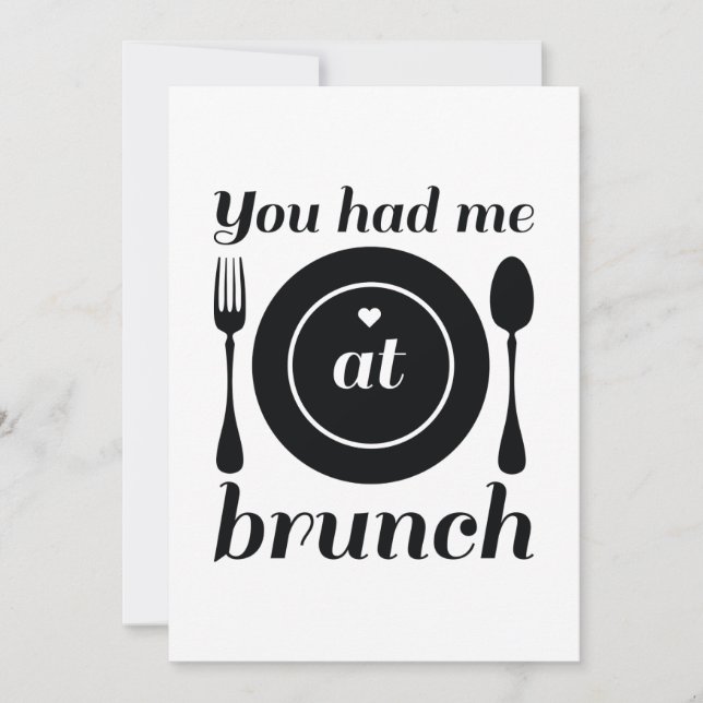 Tarjeta De Agradecimiento Me Tenías En Brunch (Anverso)