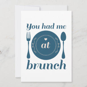 Tarjeta De Agradecimiento Me Tenías En Brunch