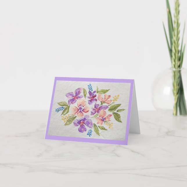 Tarjeta De Agradecimiento Meadow Blossoms Greeting Card (Anverso)