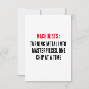 Tarjeta De Agradecimiento Mecánicos: Convirtiendo metal en obras maestras, u