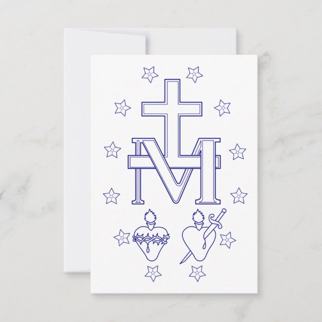 Tarjeta De Agradecimiento Medalla de Nuestra Señora de las Gracias (Anverso)