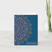 Medalla moderna de Boho Mandala en Verde azulado p