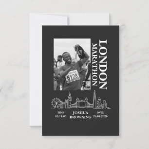 Tarjeta De Agradecimiento Medalla Personalizada del Maratón de Londres Foto