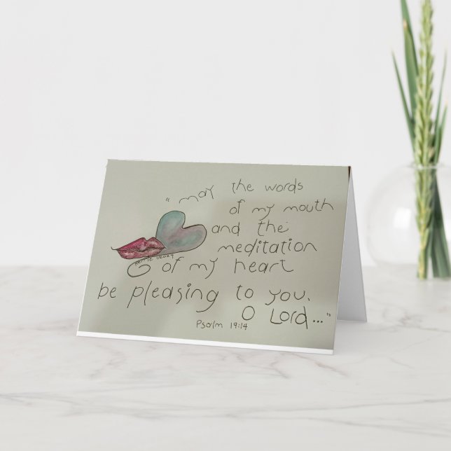 Tarjeta De Agradecimiento Mediaciones de mi corazón (Anverso)