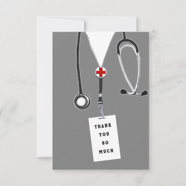 Tarjeta De Agradecimiento Médica (Anverso)