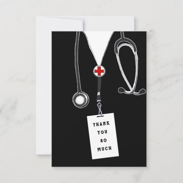 Tarjeta De Agradecimiento Médica (Anverso)