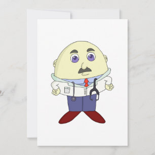 Tarjeta De Agradecimiento Médica de cabeza de huevo