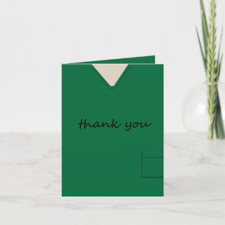 Tarjeta De Agradecimiento Médica de enfermería Dark Green Gracias