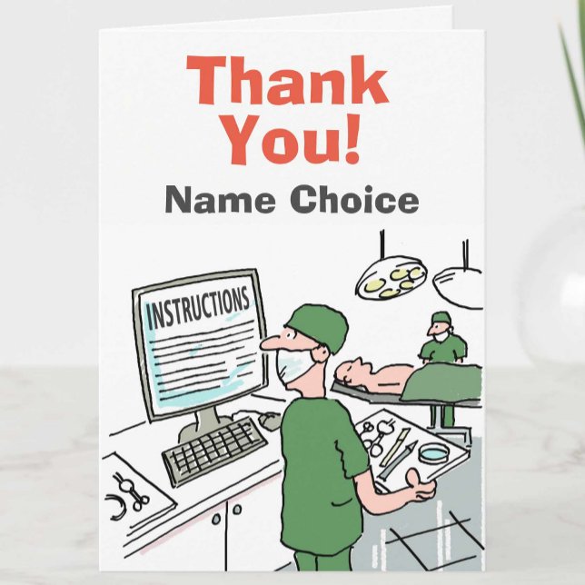 Tarjeta de agradecimiento médica para personalizar (Subido por el creador)