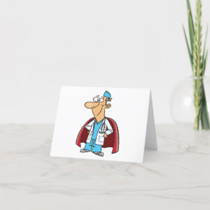 Tarjeta De Agradecimiento Médica superhéroe