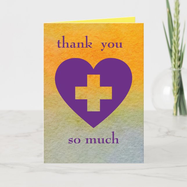 Tarjeta De Agradecimiento Medical Staff Thank You Card (Anverso)