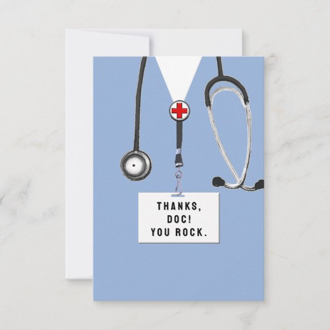 Tarjeta De Agradecimiento Médico (Anverso)