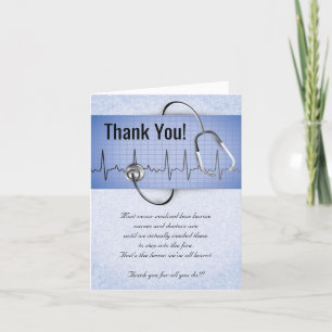 Tarjeta De Agradecimiento Médico de Enfermería Atención Médica Covid Gracias