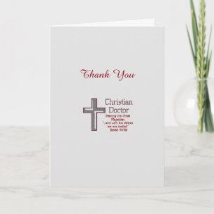 Tarjeta De Agradecimiento Médico Gracias Médica Cristiana