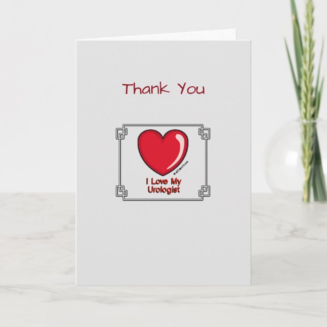 Tarjeta De Agradecimiento Médico gracias urólogo (Anverso)