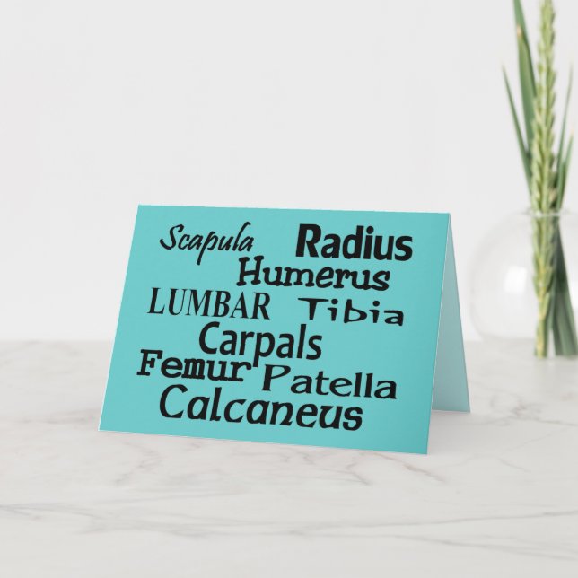 Tarjeta De Agradecimiento Médico Ortopédico/Regalos de Cirujano (Anverso)