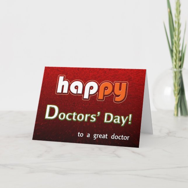 Tarjeta De Agradecimiento Médicos felices brillantes y coloridos (Anverso)