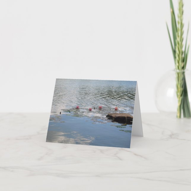 Tarjeta De Agradecimiento Meditación en el agua  (Anverso)