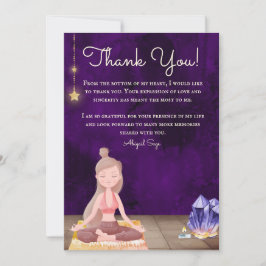 Tarjeta De Agradecimiento Meditación y cristales de Chicas de yoga personali