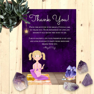 Tarjeta De Agradecimiento Meditación y cristales de Chicas de yoga personali